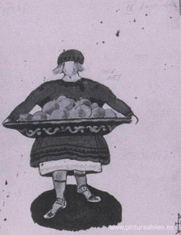 Boceto de vestuario para "Snow Maiden" Boceto de vestuario para "Snow Maiden"