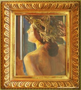 Estudio de una mujer junto a la ventana. Estudio de una mujer junto a la ventana.