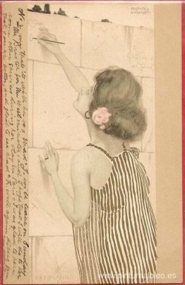 Chicas entre bordes marrón-verde. Chicas entre bordes marrón-verde.