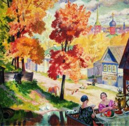 Otoño en la provincia. La hora del té Otoño en la provincia. La hora del té