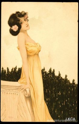 Niñas con flores a los pies. Niñas con flores a los pies.