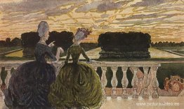 Dos damas en la terraza Dos damas en la terraza