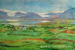 Desde Hornafjörður, la granja Stóra-Lág, sureste de Islandia Desde Hornafjörður, la granja Stóra-Lág, sureste de Islandia