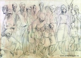 Dibujo de estudio para De muchos, un solo pueblo 1962 Dibujo de estudio para De muchos, un solo pueblo 1962