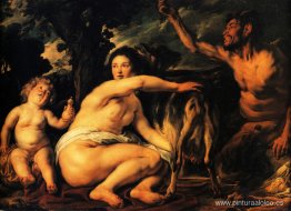 El niño Júpiter alimentado por la cabra Amaltea El niño Júpiter alimentado por la cabra Amaltea