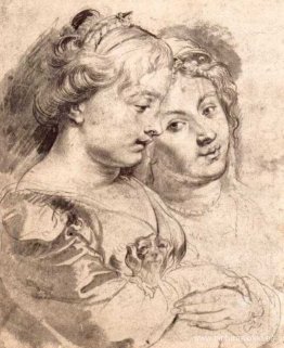 Dos mujeres jóvenes con un perro Dos mujeres jóvenes con un perro