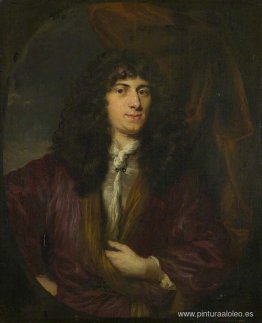 retrato de un hombre con una peluca negra retrato de un hombre con una peluca negra