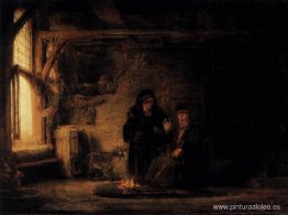 La esposa de Tobit con la cabra La esposa de Tobit con la cabra