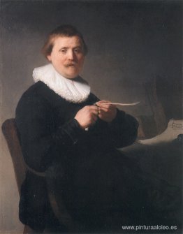 Hombre afilando una pluma Hombre afilando una pluma