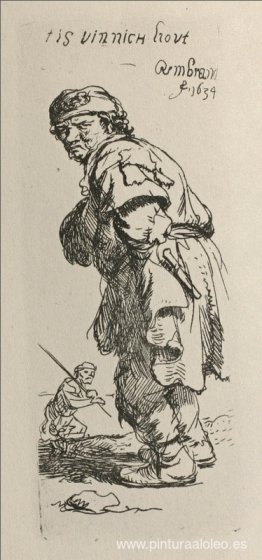 Un mendigo y una pieza compañera, girada hacia la izquierda Un mendigo y una pieza compañera, girada hacia la izquierda