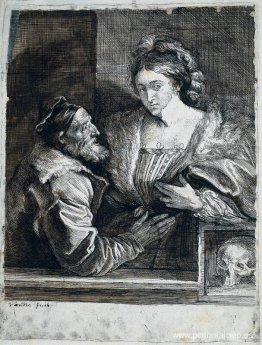Autorretrato de Tiziano con una joven Autorretrato de Tiziano con una joven