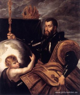 Alegoría sobre el emperador Carlos como gobernante de vastos rei Alegoría sobre el emperador Carlos como gobernante de vastos rei