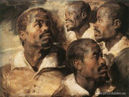 Estudios de la cabeza de un negro Estudios de la cabeza de un negro