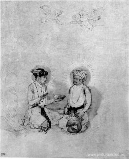 El emperador Akbar y su hijo, el futuro Eperor Djahângir El emperador Akbar y su hijo, el futuro Eperor Djahângir