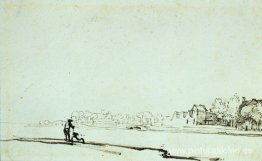 Vista del río Amstel en Amsterdam Vista del río Amstel en Amsterdam