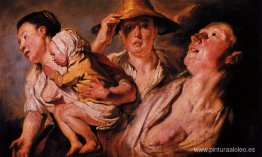 Estudio de tres mujeres y un niño. Estudio de tres mujeres y un niño.