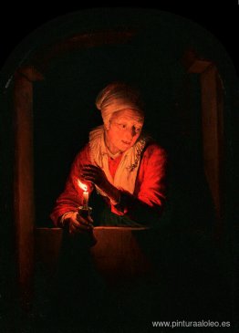Anciana con una vela Anciana con una vela