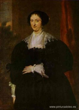 Retrato de una dama vestida de negro, ante una cortina roja Retrato de una dama vestida de negro, ante una cortina roja