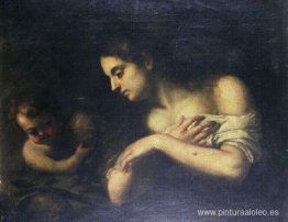 Magdalena arrepentida con un ángel Magdalena arrepentida con un ángel