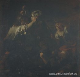 Dos niños están peleando Dos niños están peleando