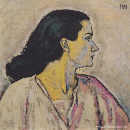 retrato de una mujer de perfil