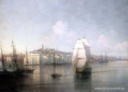 Vista de la ciudad costera