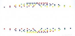 Composición con cuadrados de colores.