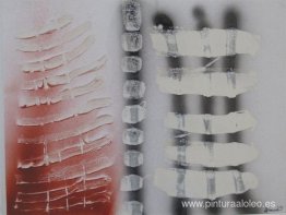 Composición abstracta sobre fondo blanco