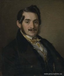 Retrato de un desconocido con un abrigo negro.
