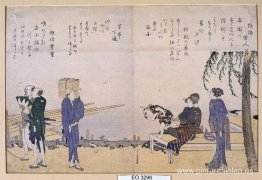 Escena primaveral a lo largo del Sumida