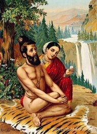 Menaka la ninfa tentando al yogui