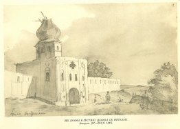 Una puerta en Gustynia. Iglesia de San Nicolás