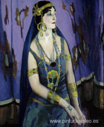 La actriz como Cleopatra (Mercedes de Córdoba, esposa del artist