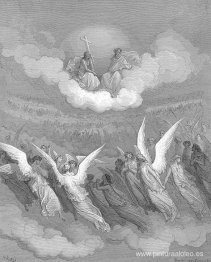 El cielo sonó, con jubileo y fuertes hosannas llenaron las regio
