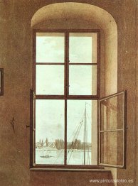 Vista desde el estudio de artistas, ventana a la izquierda