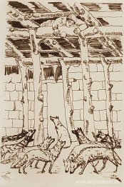 Ilustración para el cuento de Hovhannes Tumanyan 'Wolf'