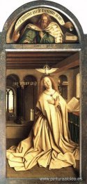 Virgen Anunciada, desde el exterior del panel derecho del Retabl