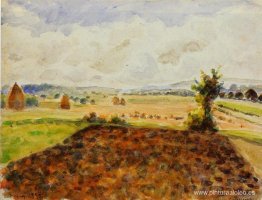 Paisaje en Eragny, tiempo despejado