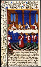 Banquete ofrecido por Carlos V (1338-80) en honor de su tío el e