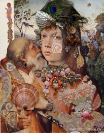 Arrepentimiento.Variación sobre temas de Pinturicchio y Raphael.