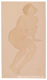 Femme Nu Assise