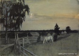 caballos pastando