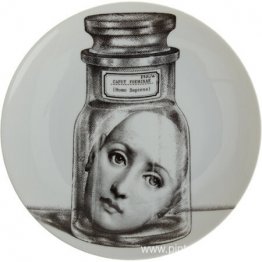 Plato decorativo temático y variaciones #166 (Rostro de mujer en