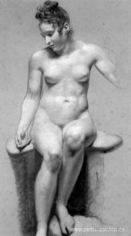 Desnudo femenino sentado