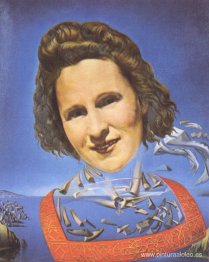 Retrato de Gala con síntomas rinocerontes