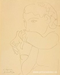 Lydia con el pelo recogido en una redecilla