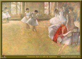 Bailarines en la sala de ensayo.