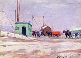 Mediodía en los muelles, el río Hudson y la calle 85