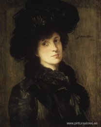 chica de negro