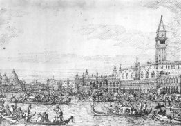 Venecia: El Canale di San Marco con el Bucintoro anclado